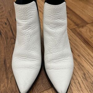 Acne Studios, Jensen boots, white leather ankle boots size 38